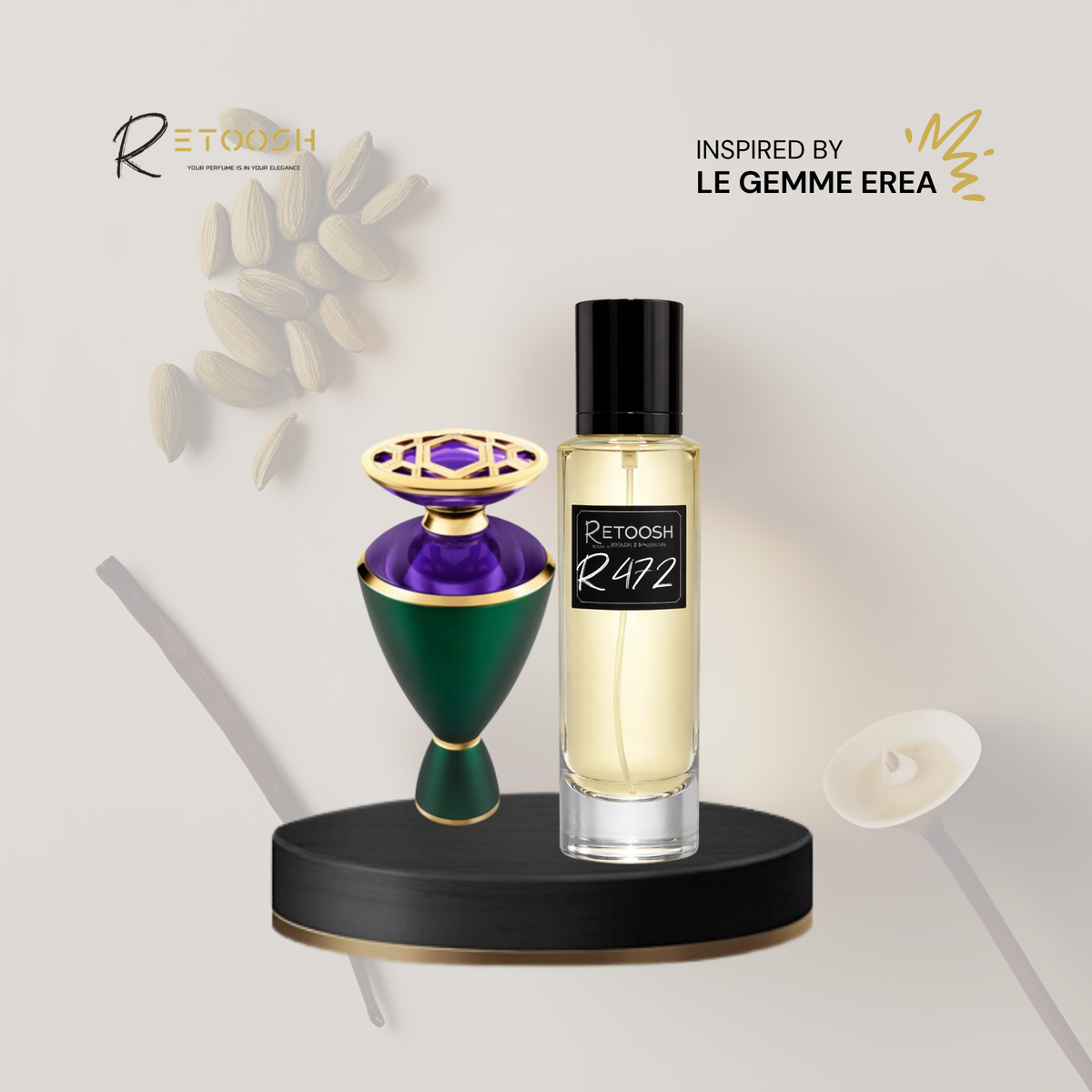 Fragrance of Opulence | R472 Cardamom, Olibanum & Madagascar Vanilla for Women | 50mL - Retoosh Perfumes