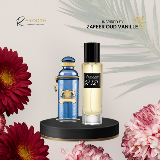 Fragrance R321 | Velvet Vanilla Oud Seduction for Women and Men | 50mL - Retoosh Perfumes