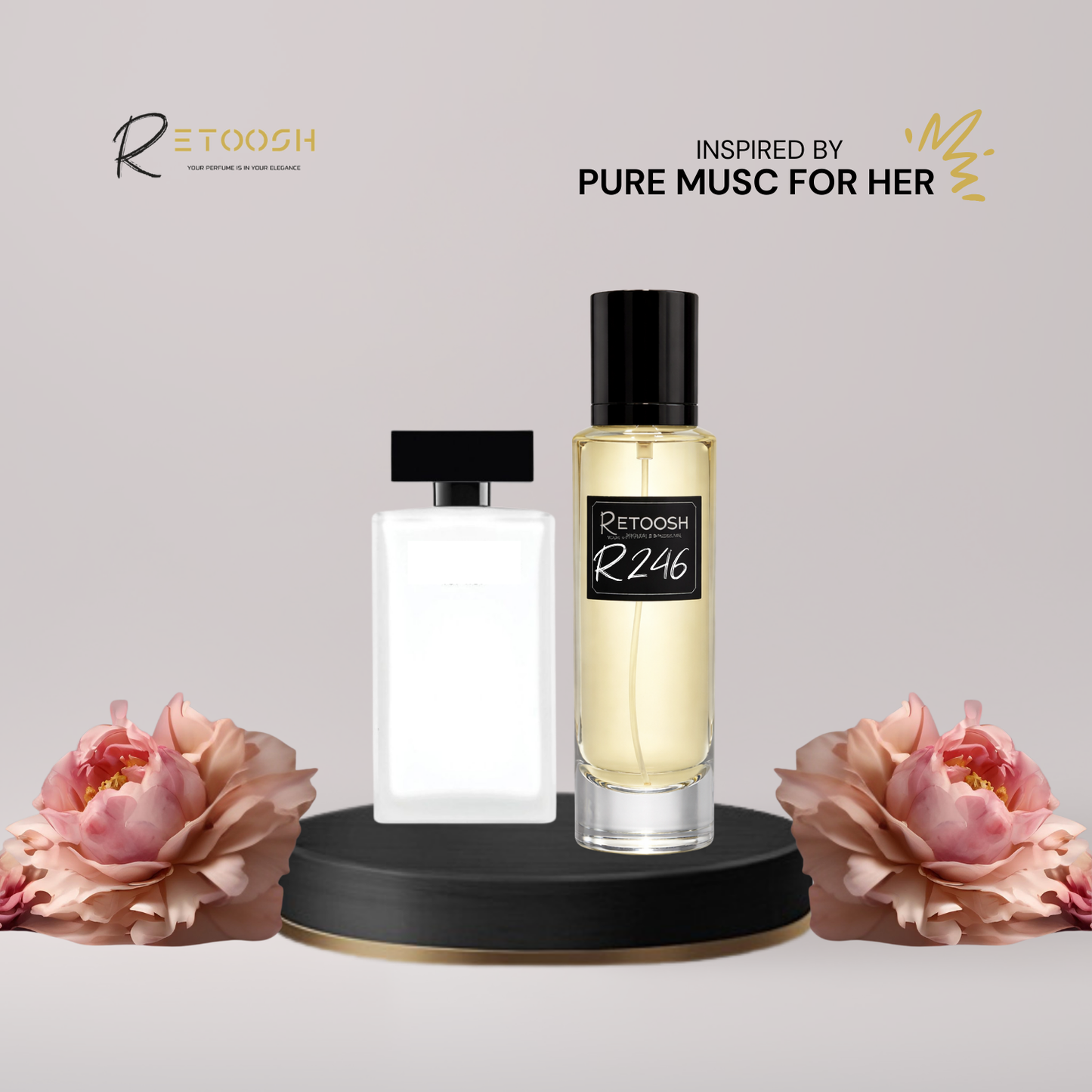 R246 - Whispers of Musk | Floral Elegance Fragrance for Women | 50mL - Retoosh Perfumes