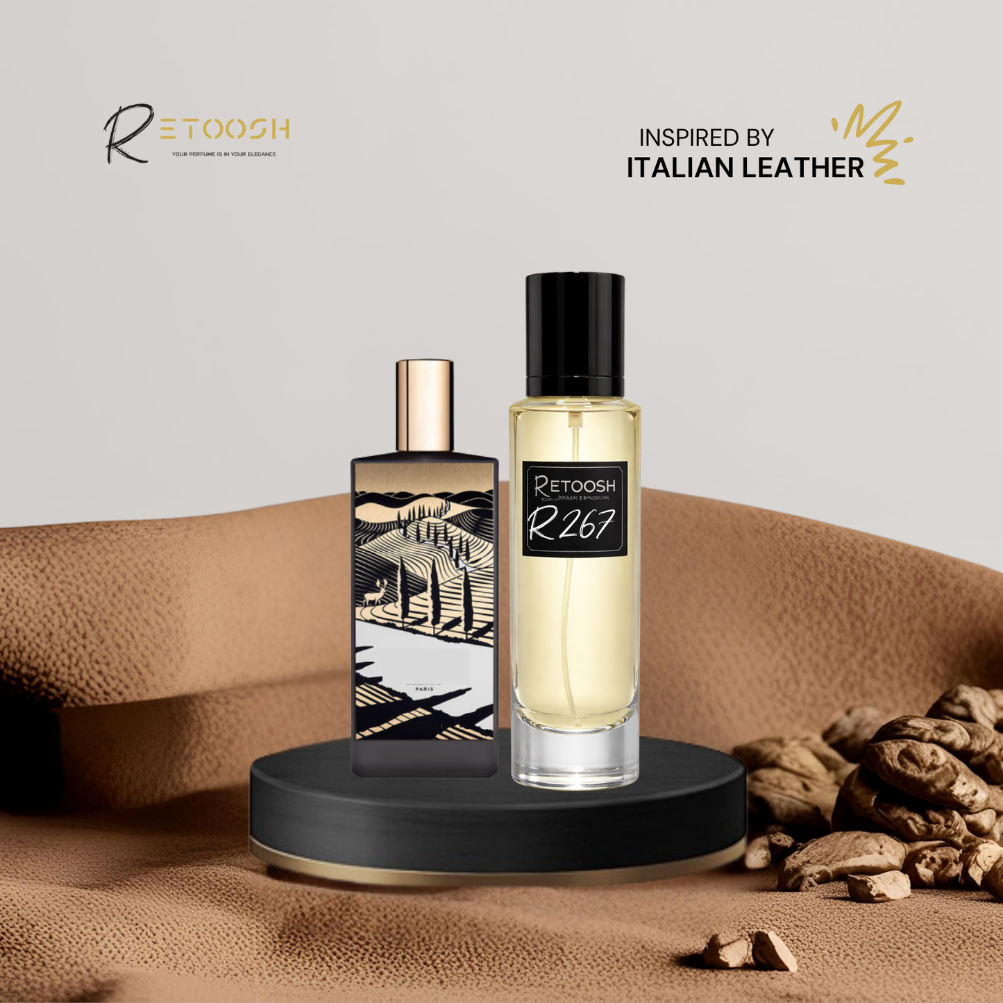 R267 Leather Symphony Fragrance for Women and Men | 50mL - Retoosh Perfumes