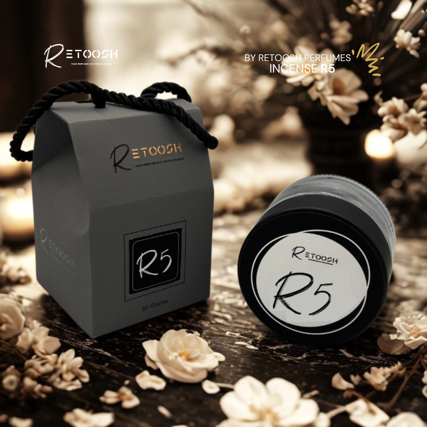 R5 Incense – Timeless Elegance (50g) - Retoosh Perfumes