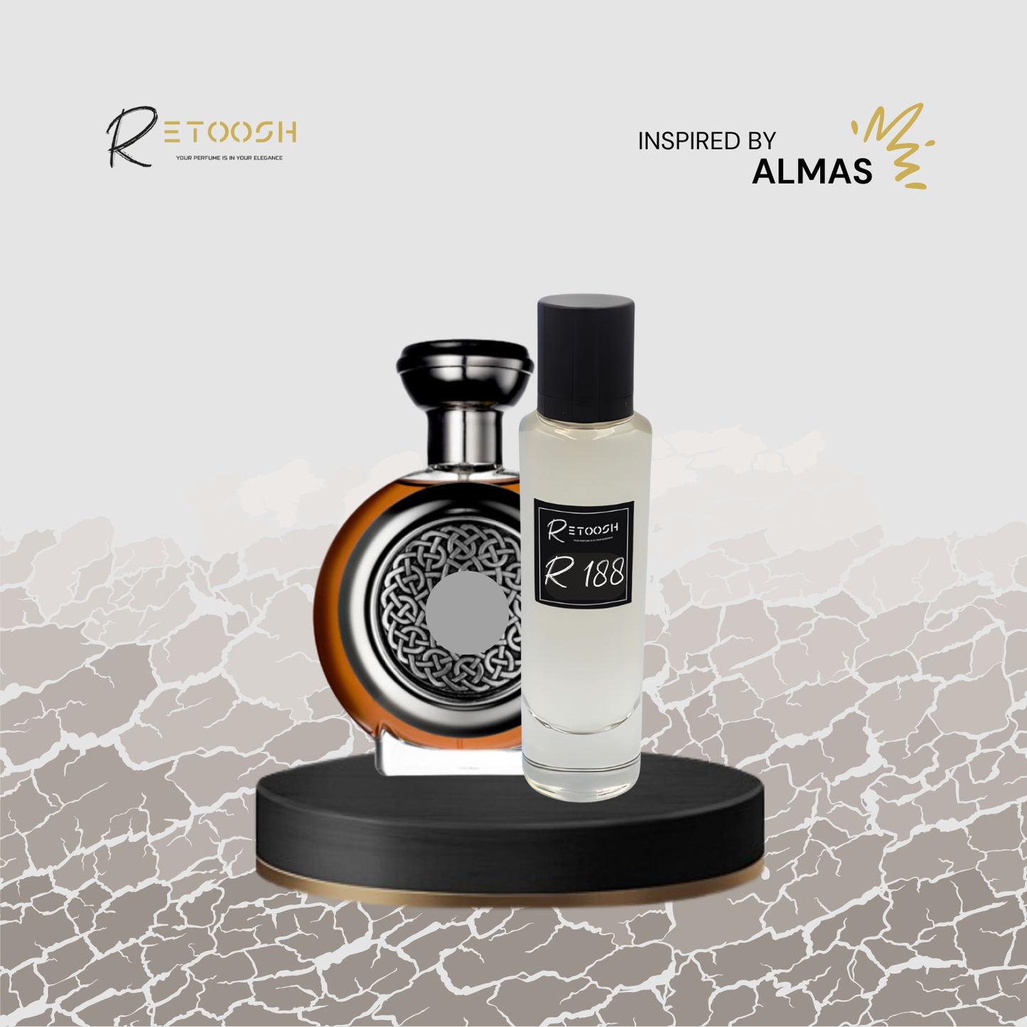 R188 - Oud Harmony Fragrance | A Symphony of Suede & Saffron For Women and Men | 50mL - Retoosh Perfumes