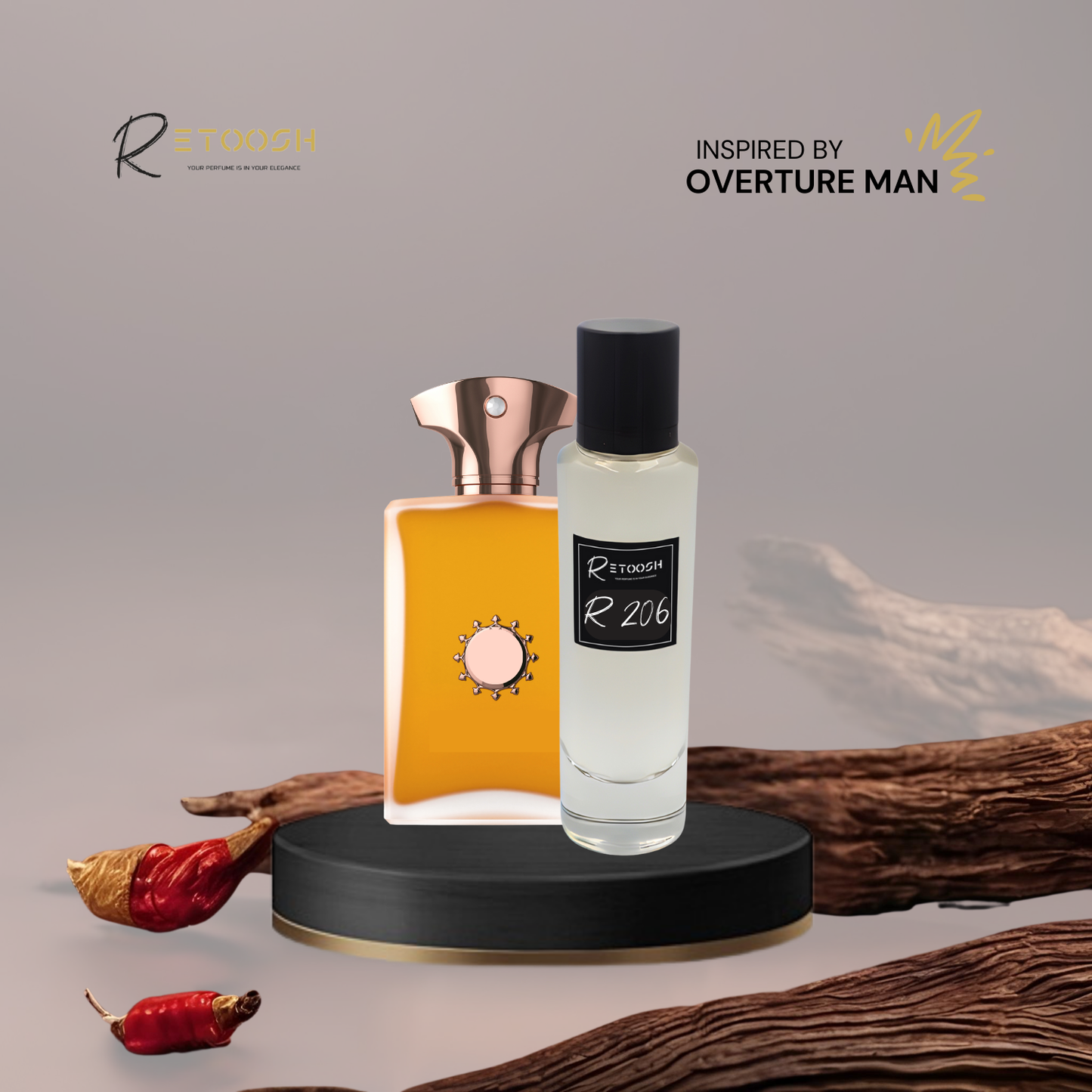 R206 Smoky Leather Fragrance for men | 50mL - Retoosh Perfumes