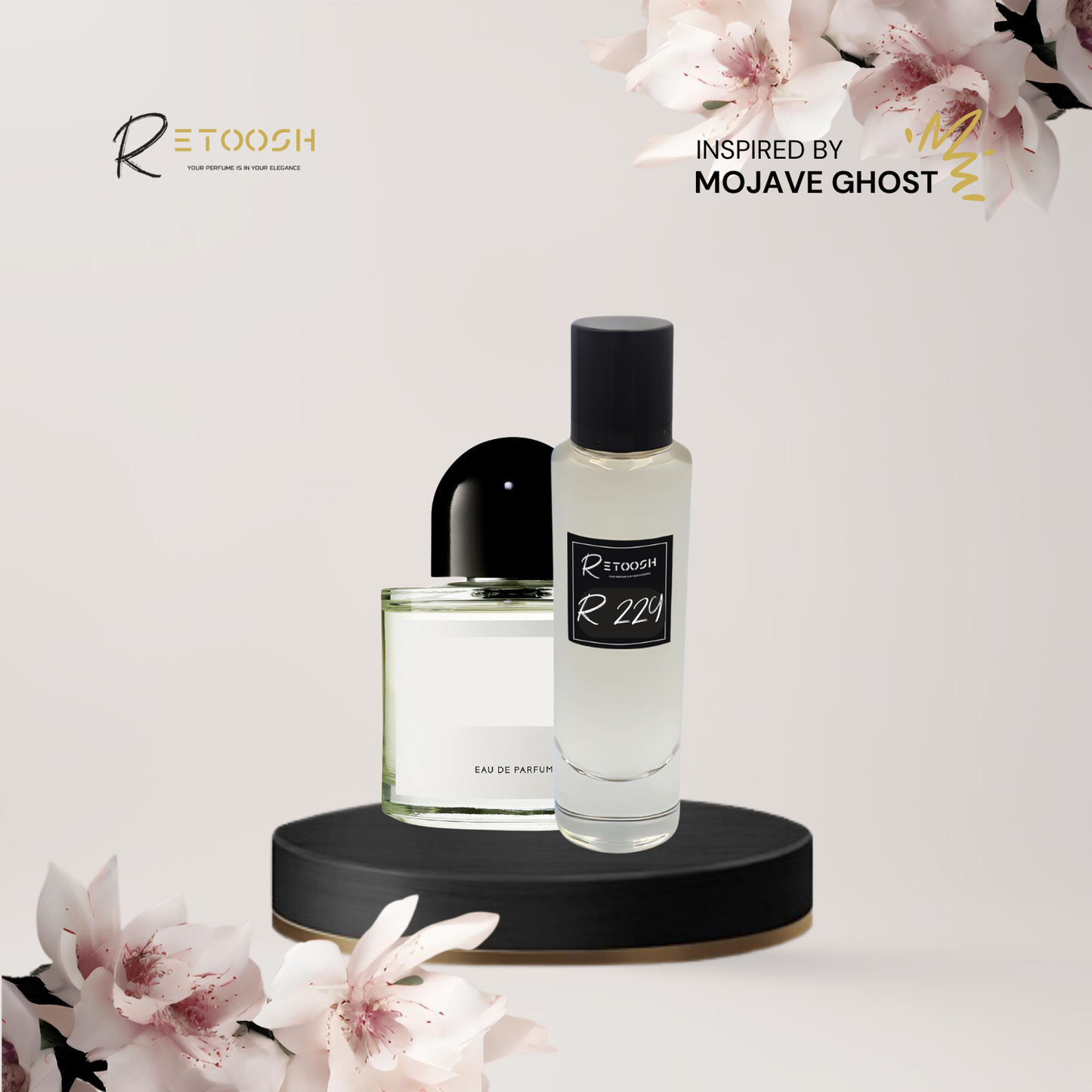 R229 | Velvet Magnolia Fragrance – A Whisper of Musk & Sandalwood Elegance for Women and Men | 50mL - Retoosh Perfumes