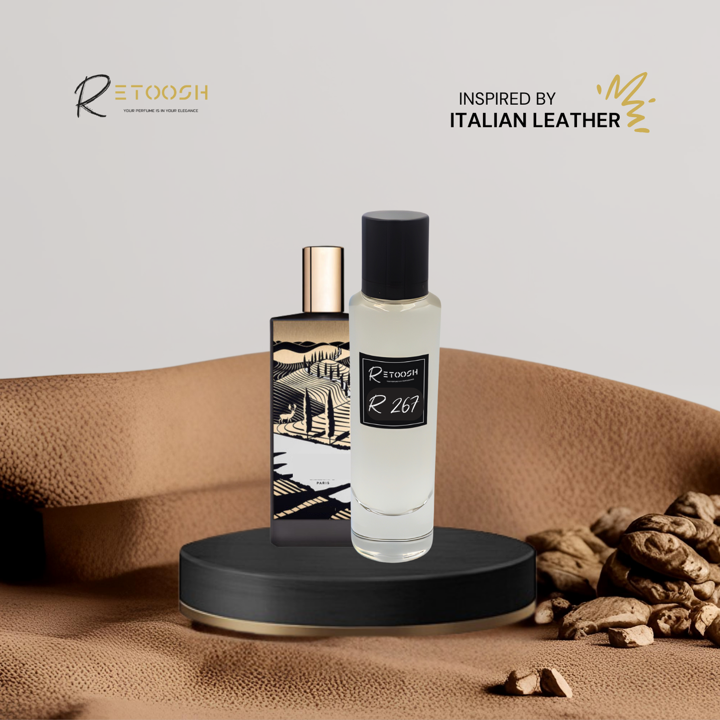 R267 Leather Symphony Fragrance for Women and Men | 50mL - Retoosh Perfumes