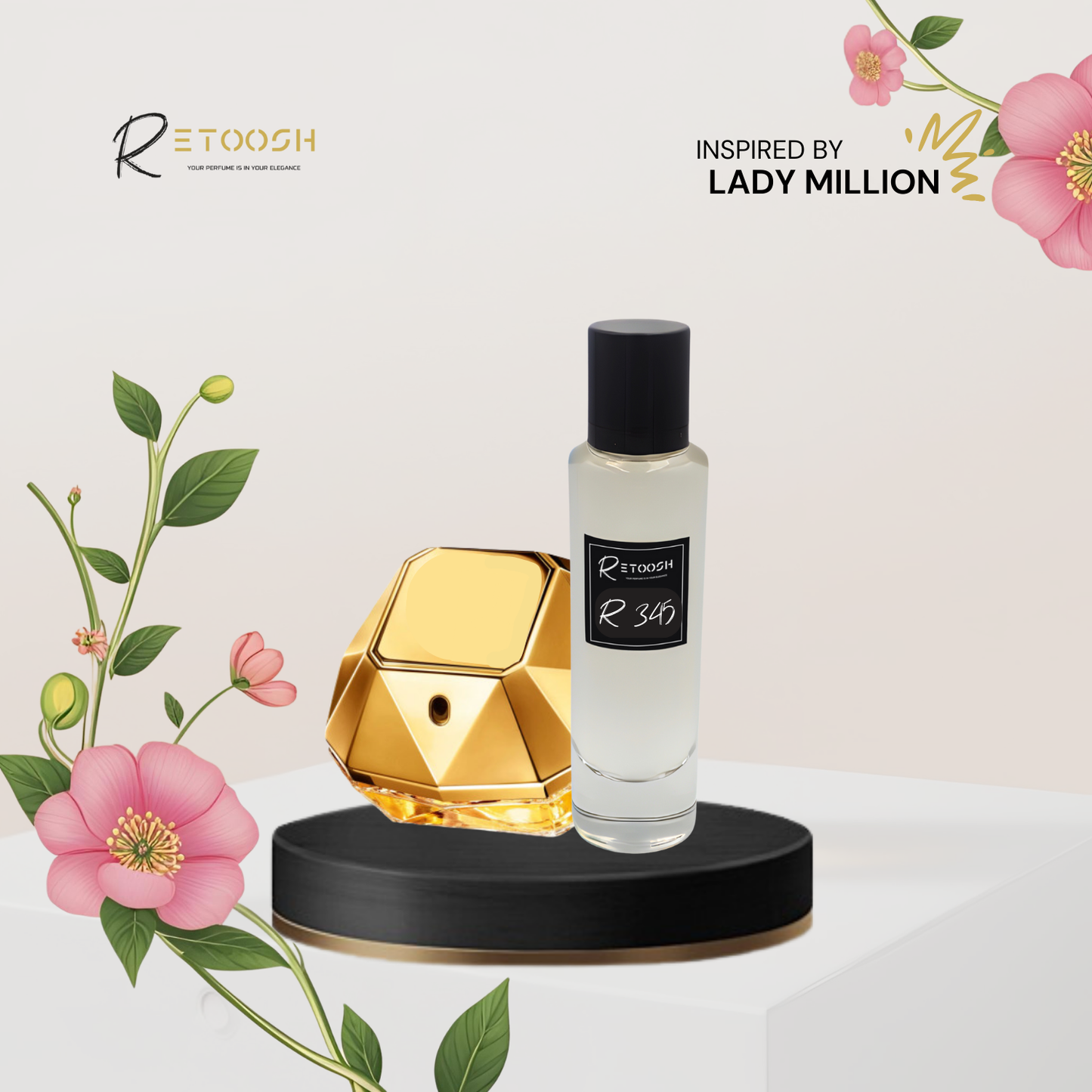 R345 | Golden Bloom Fragrance for Women | 50mL - Retoosh Perfumes