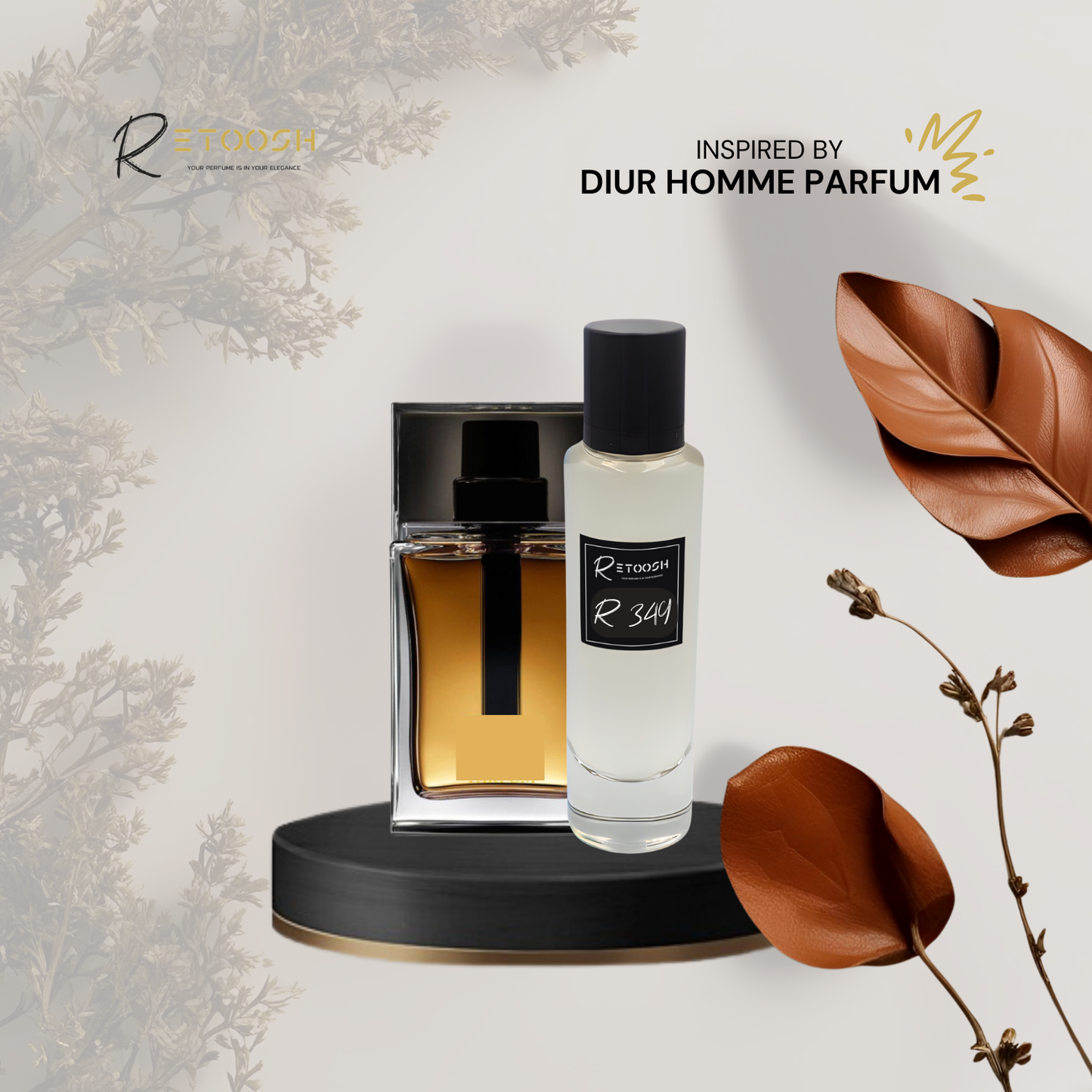 R349 Leather Symphony Fragrance for Men | 50mL - Retoosh Perfumes