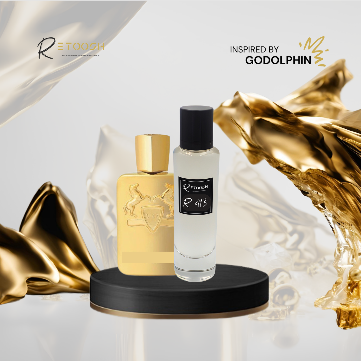 R413 - Fragrance of Wild Leather – A Bold Blend of Saffron & Cedar Warmth for Men | 50mL - Retoosh Perfumes