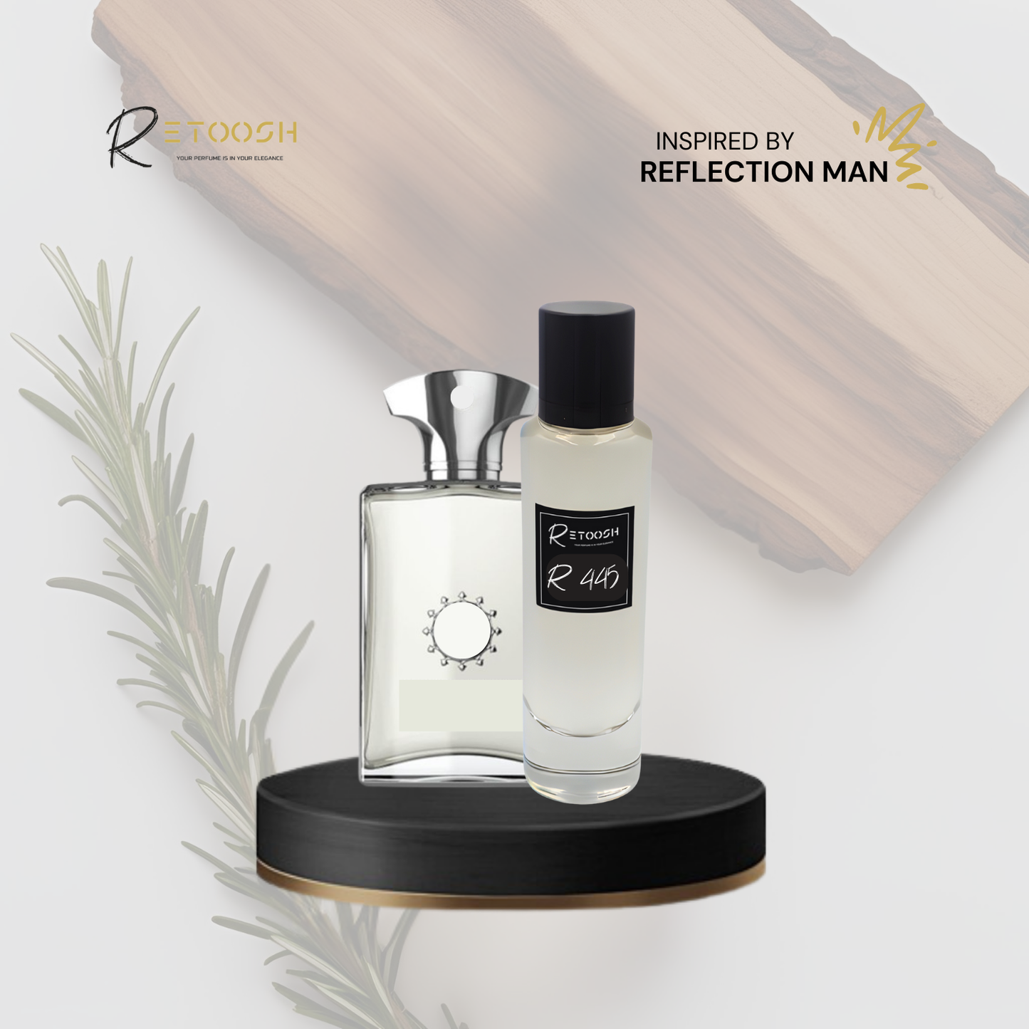 R445 | Enchanting Essence Fragrance | Rosemary & Sandalwood for Men | 50mL - Retoosh Perfumes