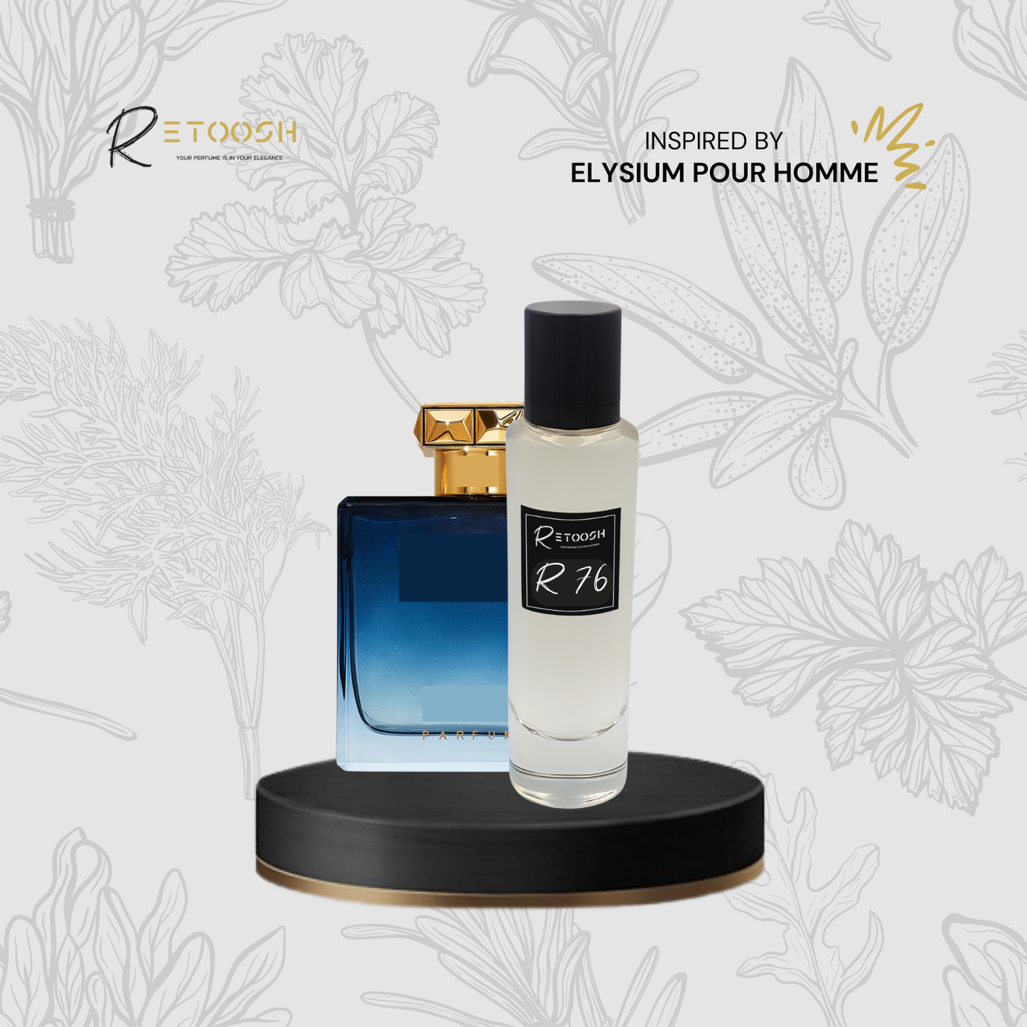 R76 Fragrance - A Symphony of Citrus & Leather For Men | 50mL - Retoosh Perfumes