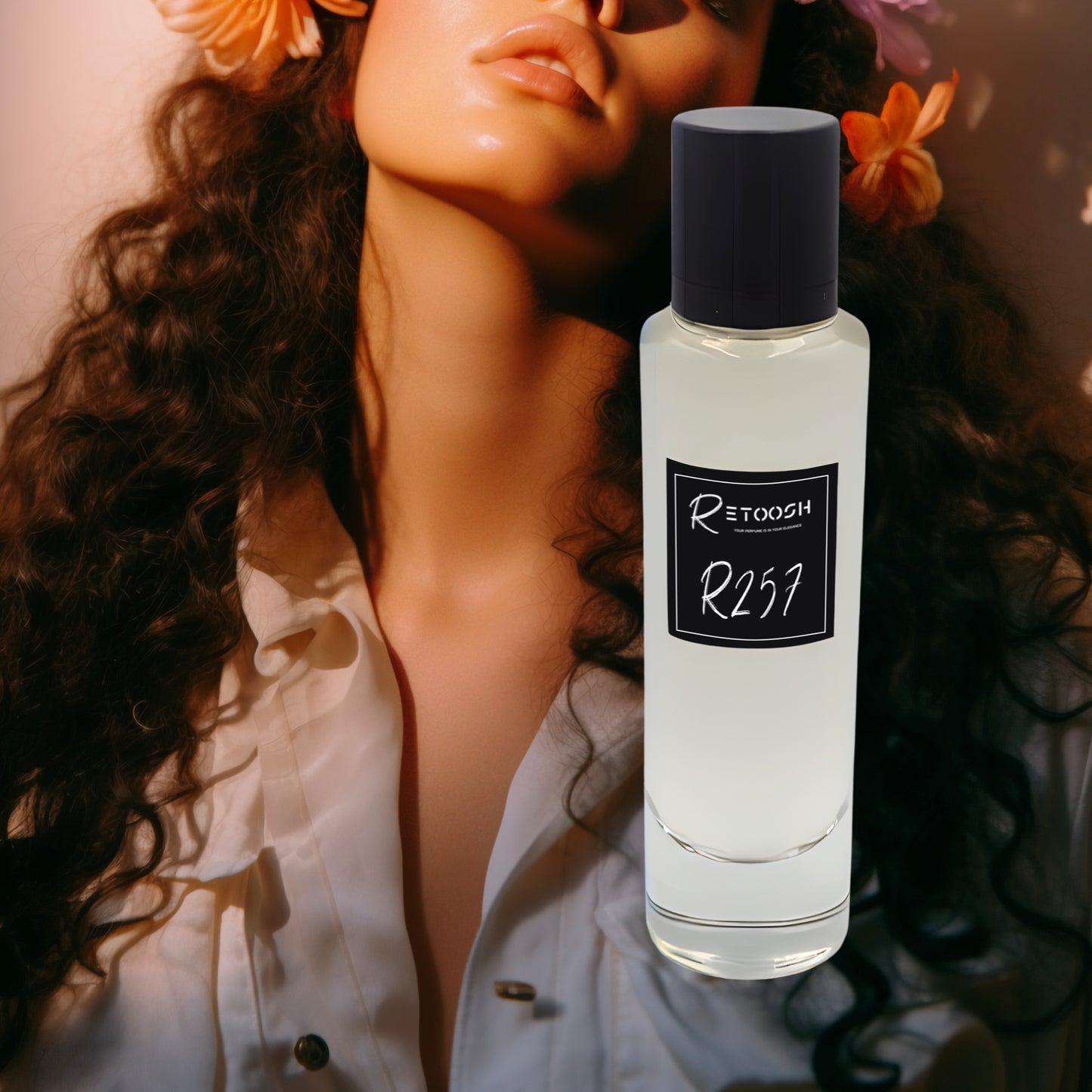 R257 - عطر فواح من الزهور والخشب والمسك للنساء